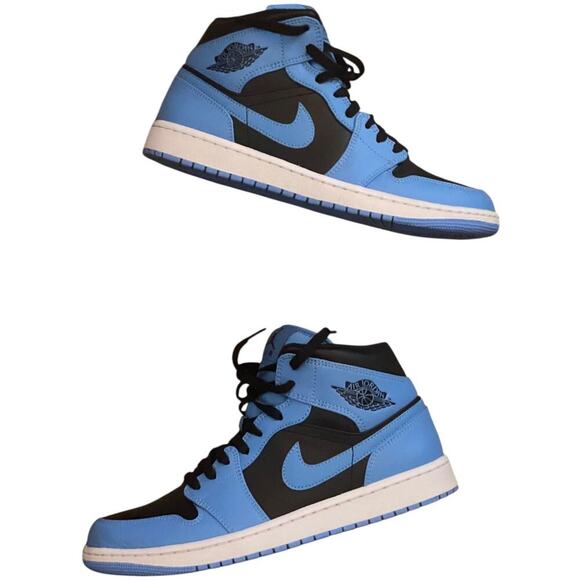 Nike Air Jordan 1 Mid University Blue Black DQ8426-401 Mens US 9.5 UNC Authentic main image 13